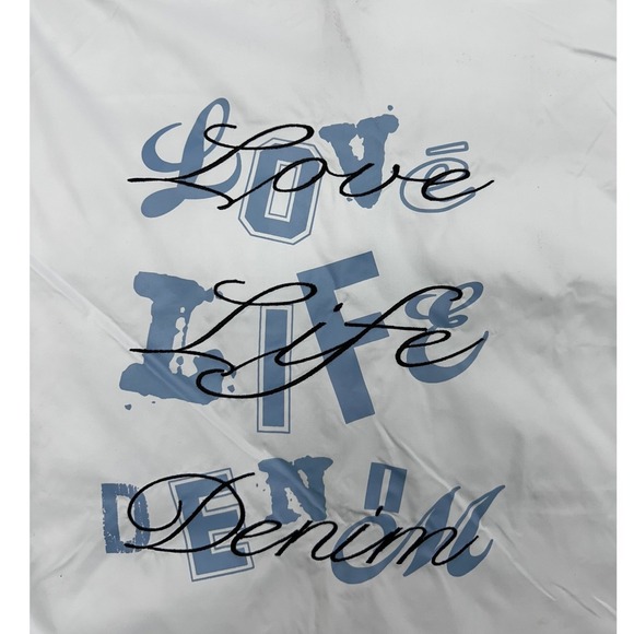 Vintage Azzure Blue Puffer Jacket Hooded Zip Up Bomber Style Reversible Size M - Picture 14 of 14